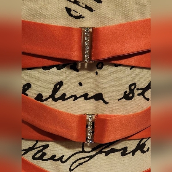 Hailey Logan By Adrianna Propell Coral Rosette Strapless Gown - Picture 9 of 14